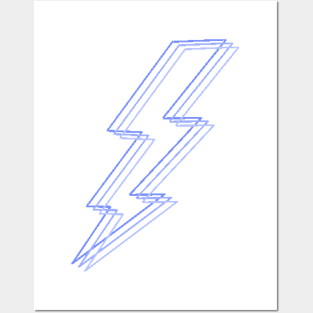 Lilac Purple Lightning Bolt Sticker Posters and Art